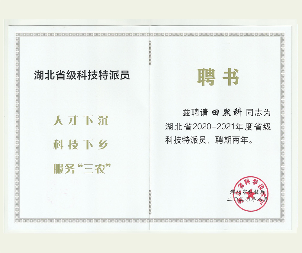 湖北省级科技特派员